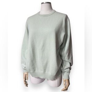 HERMAN GEIST Mint Green Pure Cashmere Crew Neck Sweater